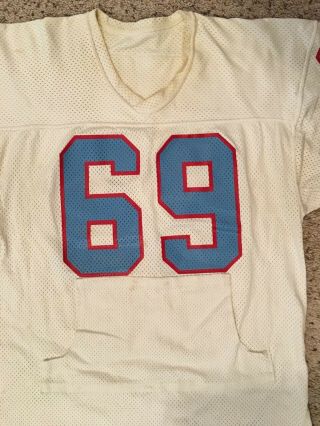 1977 - 1981 Andy Dorris Houston Oilers Game Worn Jersey Medalist Sand - Knit 2