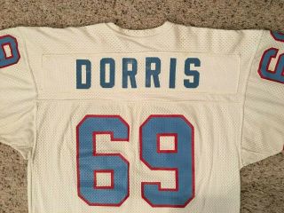 1977 - 1981 Andy Dorris Houston Oilers Game Worn Jersey Medalist Sand - Knit 5