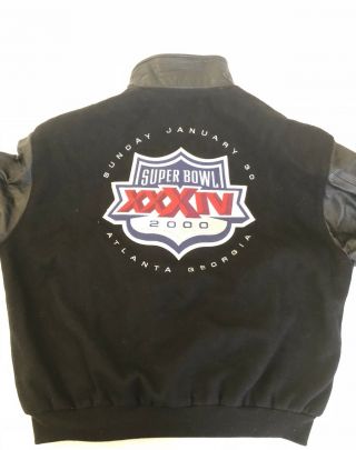 Rare Limited Edition Jeff Hamilton Rams XL Leather/Wool Jacket Bowl XXXIV 2