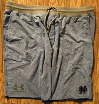 Notre Dame Football Team Issued Under Armour Shorts Size Xl