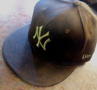 York Yankees Era Mlb Leather Cap 9fifty,  Snapback,  Cap,  Hat /brown,  Nwt