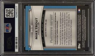 2010 Bowman Platinum Refractor Mike Trout ROOKIE RC AUTO BPAMT PSA 10 (PWCC) 2