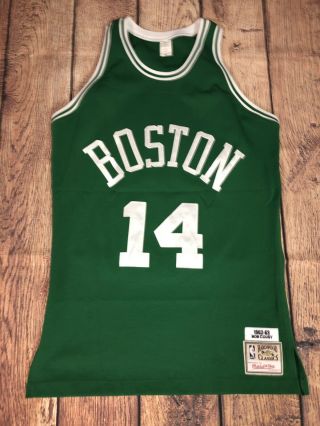 Mitchell Ness Boston Celtics Bob Cousy Sewn Green Jersey Men 