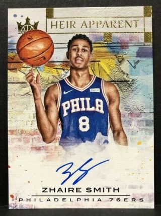 Zhaire Smith 2018 - 19 Panini Court Kings Heir Apparent Rc Auto 143/199 76ers