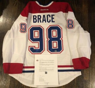 2014 Montreal Canadiens Game Worn Jersey Riley Brace / Team Loa