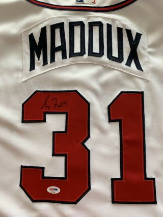 2000 Greg Maddux Game Issued Jersey Signed Braves PSA HOF 8