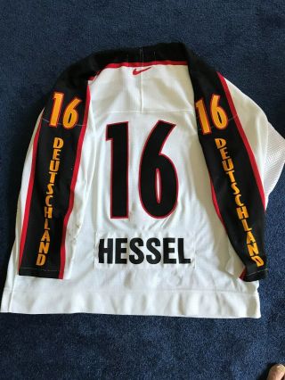 GERMANY NATIONAL TEAM GAME WORN / HOCKEY JERSEY IIHF 2000 U20 Georg Hessel 2