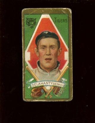 1911 T205 Gold Border Cycle Baseball Card James Delahanty