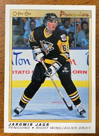 1990 - 91 Opc Premier - 50 Jaromir Jagr Rc - Pittsburgh Penguins