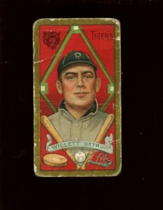 1911 T205 Gold Border Cycle Baseball Card Willett