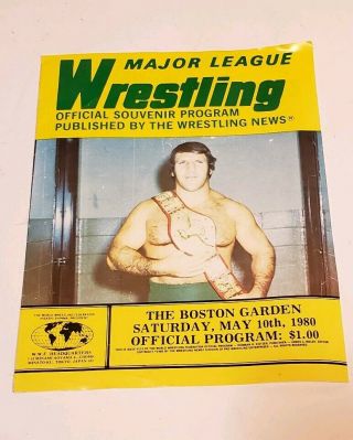 Major League Wrestling Official Souvenir Program Published By The Wrestling News