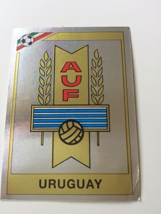 Mexico 86 Panini Sticker Uruguay Team Silver Foil