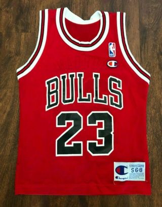 Vintage Champion Michael Jordan 23 Chicago Bulls Jersey Youth Boys S 6 - 8