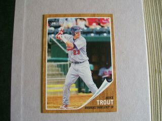 Mike Trout 2011 Topps Heritage Minors Rookie Card Angels