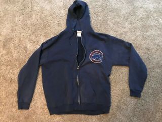 Majestic Chicago Cubs Zip Up Hoodie Mens Large