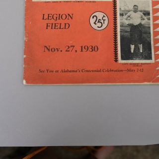 Alabama Georgia 1930 Football Program Legion Field 4