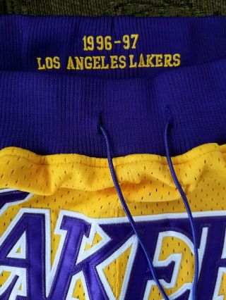 1996 - 97 Los Angeles Lakers Just Don x Mitchell & Ness shorts Size: 48/XL 3