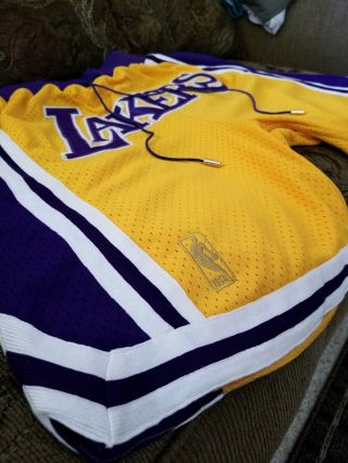 1996 - 97 Los Angeles Lakers Just Don x Mitchell & Ness shorts Size: 48/XL 5