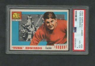 Turk Edwards 1955 Topps Football All American 36 - Graded Psa 4
