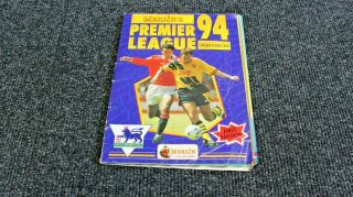 Merlin Official Premier League 94 Sticker Album Approx 95 Complete Football