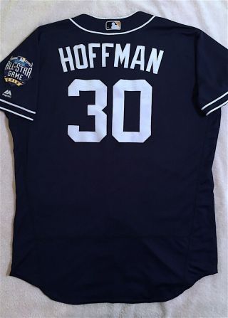 2016 Glenn Hoffman Game Padres Blue Alternate Jersey 30 All Star Patch