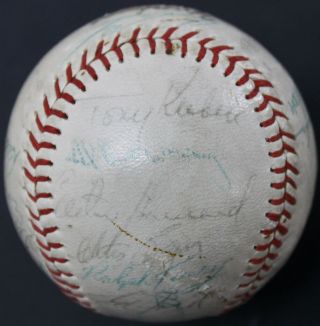 1961 Yankees Team Maris,  Berra,  Skowron,  Ford,  22 Signed Baseball PSA AB06839 10