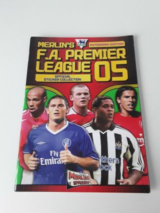 Rare Merlin Premier League 2005 Football Sticker Album,  Mostly Empty,  Good Con