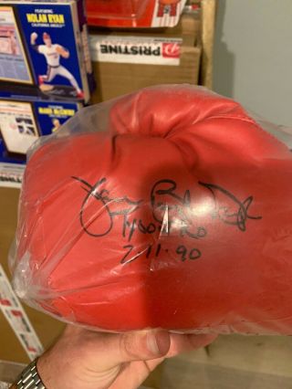 Buster Douglas Signed Auto Everlast Boxing Glove Tyson Ko Jsa Autographed
