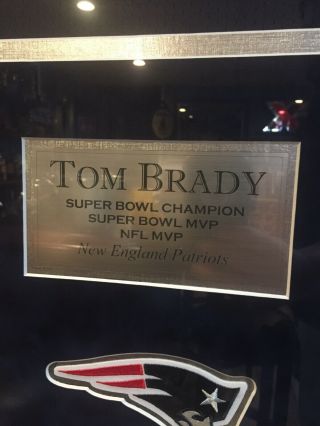Tom Brady Autographed & Framed Blue Patriots Nike Jersey Tristar & Steiner 3