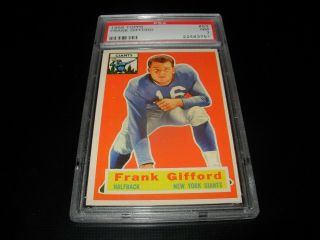 1956 Topps Football 53 Frank Gifford York Giants Graded Nm 7