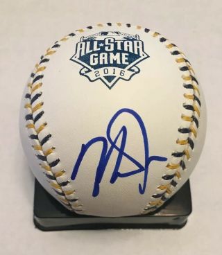 Mike Trout Signed 2016 All Star Mlb Baseball Angels Jsa Letter Authentic Auto