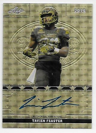 Tavien Feaster 2016 Leaf Us Army All American Gold Superfractor /1 Rc Clemson