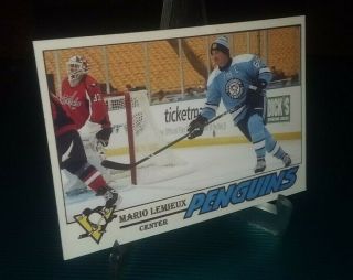 2 Diff.  Pittsburgh Penguins Mario Lemieux 1977 Ia Custom Card Blank Back