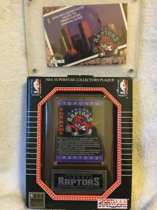 Toronto Raptors Inaugural Card 1994 Upper Deck 8461/9596 & Plaque Rare Limited