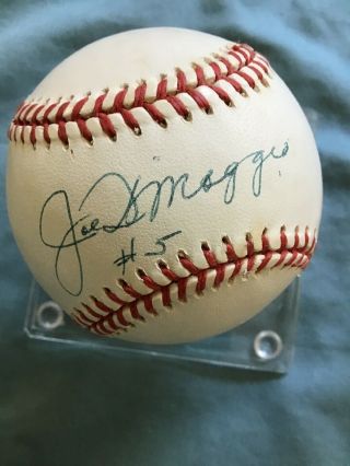 Joe DiMaggio 5 Autographed Signed Baseball with Certificate of Authenticity 5
