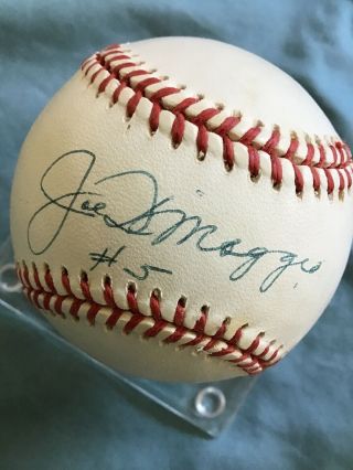 Joe DiMaggio 5 Autographed Signed Baseball with Certificate of Authenticity 8