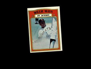 1972 Topps 50 Willie Mays In Action Nm D842869