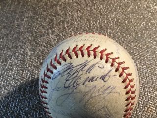 1969 Pirate Team Signed Baseball Roberto Clemente Signed Twice