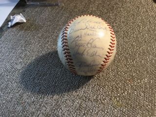 1969 Pirate Team Signed Baseball Roberto Clemente Signed Twice 4