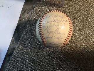 1969 Pirate Team Signed Baseball Roberto Clemente Signed Twice 7