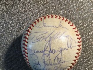 1969 Pirate Team Signed Baseball Roberto Clemente Signed Twice 9
