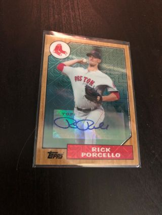2017 Topps Silver Pack 1987 Auto Rick Porcello 43/50