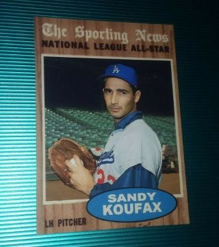 Los Angeles Dodgers Sandy Koufax 1962 Style All Star Custom Art Card Aceo