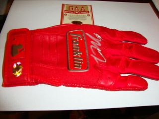 Rare - Mike Trout Franklin Autographed Batting Glove.  G.  A.  A.  Authentic Gold Seal