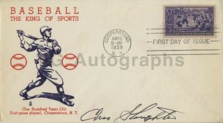 Enos Slaughter - Autographed 1939 " 100 Years Of Baseball " First Day Cover