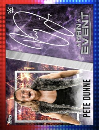 Topps Wwe Slam Digital Card Pete Dunne Purple Main Event Signature,  Base