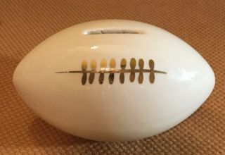 Vintage Philadelphia Eagles NFL Football Shaped Ceramic Piggy Bank 6 