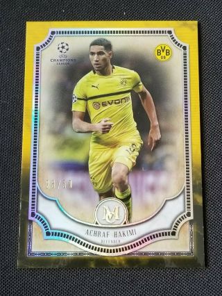 2018 - 19 Museum Champions League Achraf Hakimi Gold Base Card 28/50 Borussia