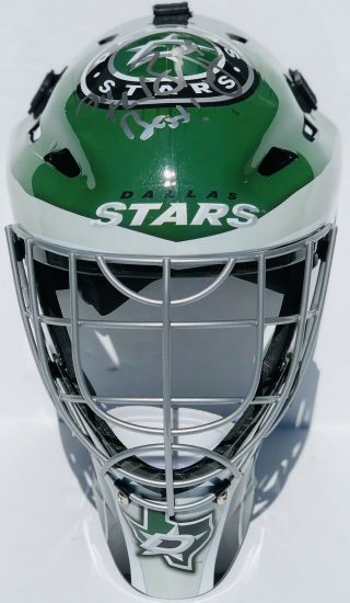Dallas Stars 30 BEN BISHOP Signed Autographed Hockey Goalie Mask Helmet 2