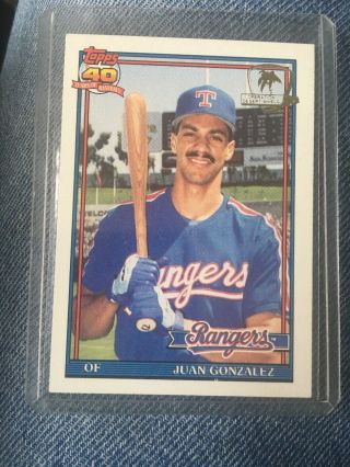 1991 Topps Desert Shield 224 Juan Gonzalez Rangers